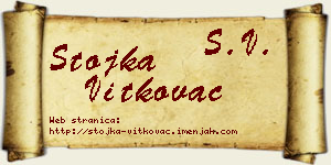 Stojka Vitkovac vizit kartica